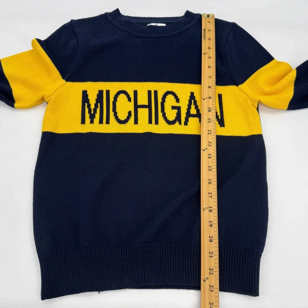 HILLFLINT Michigan Collegiate Knit Sweater Size S Womens Preppy State University